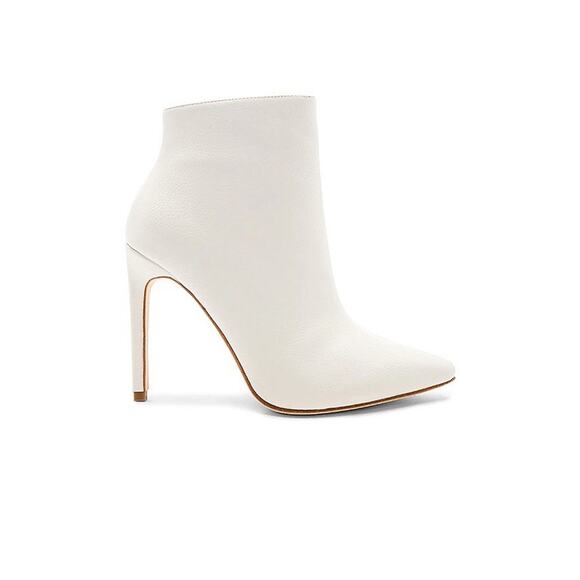 Raye White Leather Pointed Toe High Heel Stiletto Ankle Boots Size 9 - Picture 1 of 13